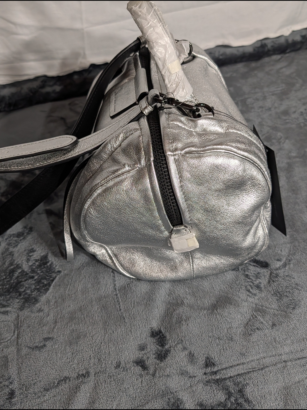 Marc By Marc Jacobs Silver Metallic Leather Satchel - Picture 5 of 8